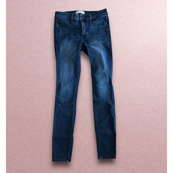 Abercrombie & Fitch High Rise Skinny Jean in Deep Blue - Picture 1 of 3
